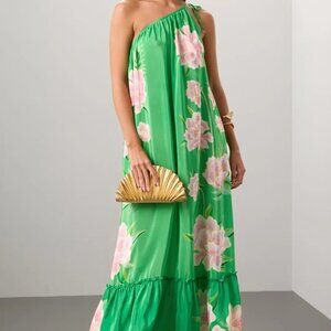 Farm Rio Floral Vibing Green Maxi Dress